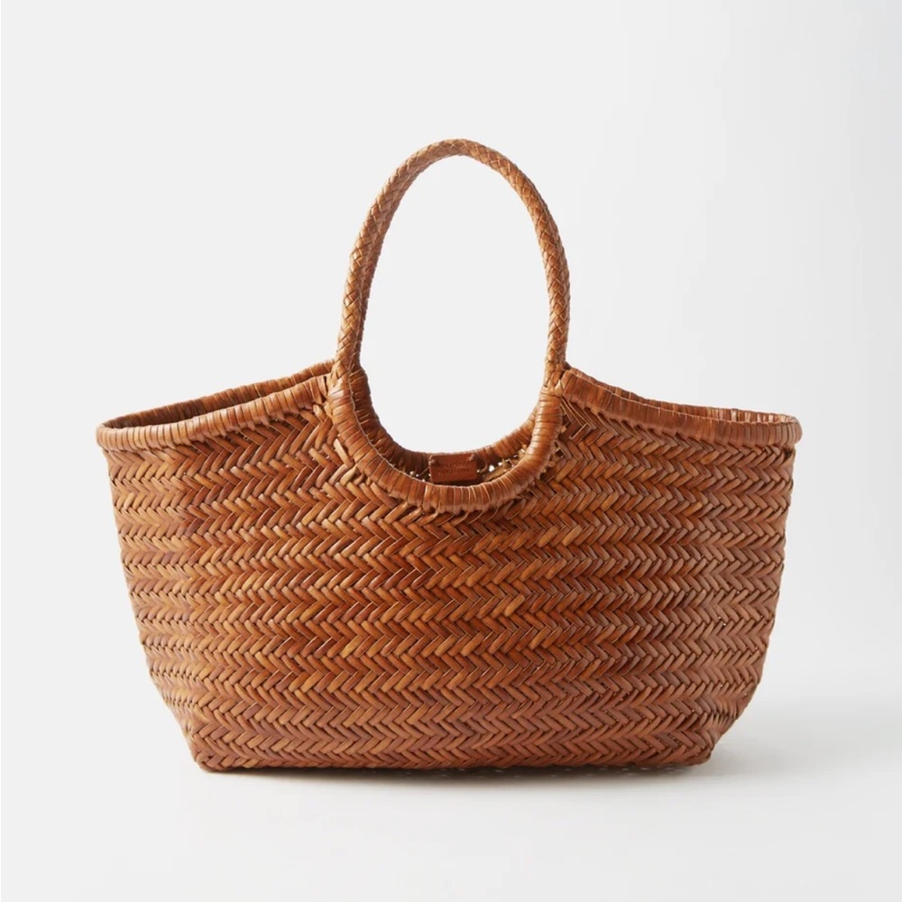 DRAGON DIFFUSION
Nantucket large woven-leather basket bag